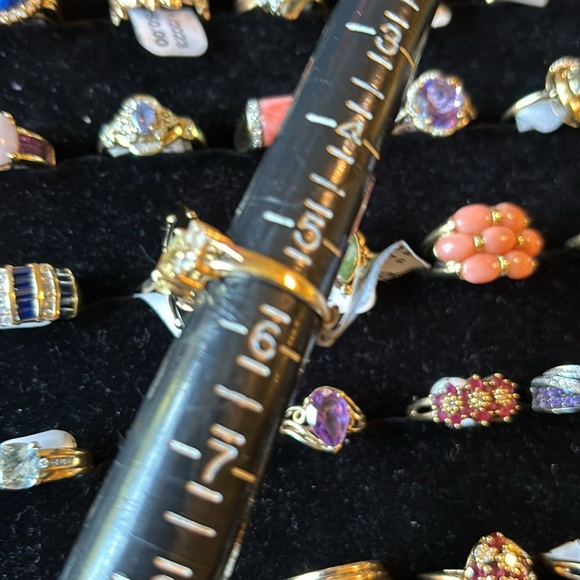 14k gold lemons quartz & white topaz ring - Picture 4 of 5